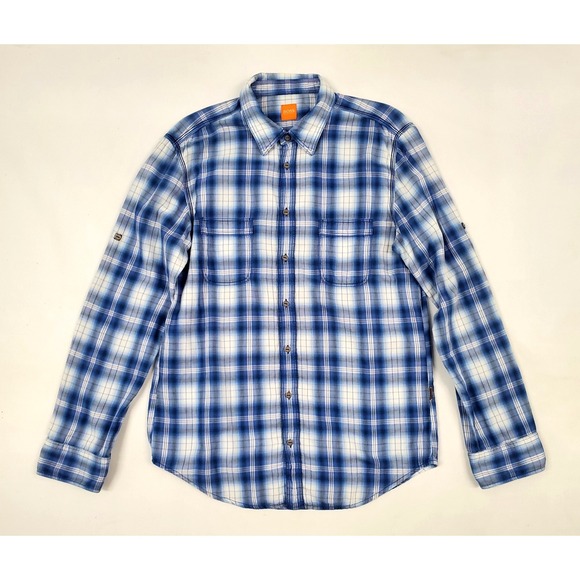 Hugo Boss Orange Label Men's Check Tuck Long Sleeve Casual Shirt size XL - Picture 1 of 8